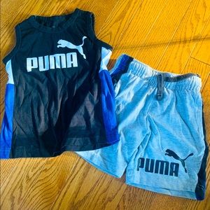 Boys Puma Active Tank and Shorts